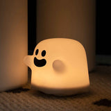 Cute Ghost Night Light Stepless Dimming USB Rechargeable Mini Kids Bedside Lamp Table Decoration for Nursery Bedroom Dorm Smile In Australia - Darrahopens