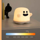 Cute Ghost Night Light Stepless Dimming USB Rechargeable Mini Kids Bedside Lamp Table Decoration for Nursery Bedroom Dorm Smile In Australia - Darrahopens