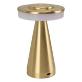 Portable LED Bedside Night Light 3 Color Temperature top Touch control Rechargeable Battery Bedside Lamp Gold