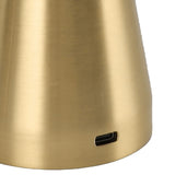 Portable LED Bedside Night Light 3 Color Temperature top Touch control Rechargeable Battery Bedside Lamp Gold