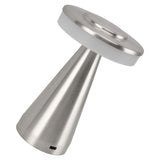 Portable LED Bedside Night Light 3 Color Temperature top Touch control Rechargeable Battery Bedside Lamp Silver