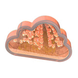Tulip Cloud Mirror Night Lights 20 Pink Flowers Plastic Built in Batteries DIY Cloud Mirror Tulip Lamp for Birthday Valentine's Day In Australia - Darrahopens