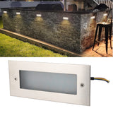 LED Step Light Indoor Outdoor Aluminum Alloy Waterproof Embedded Stair Wall Light 85 to 265V
