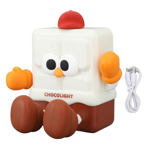 Chocolate Night Light for Kids 30min Timing Baby Silicone LED Night Lamp Rechargeable Kids Night Light Phone Holder Function In Australia - Darrahopens