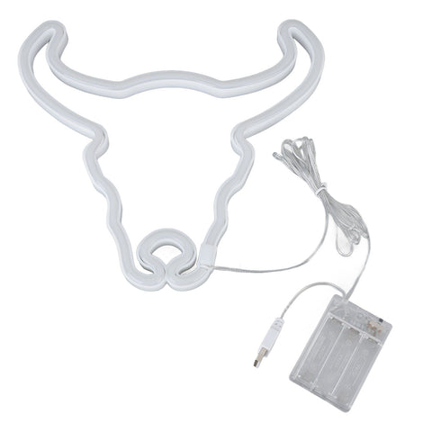 Cow Neon Light Decorative Animal Neon Night Light Hanging LED Neon Sign for Wedding Party Bedroom Bar
