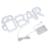 LED Neon Sign BAR Shape Design USB Or Battery Powered High Safety Widely Used Bar Neon Light for Bedroom Party Backyard White BAR In Australia - Darrahopens