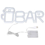 LED Neon Sign BAR Shape Design USB Or Battery Powered High Safety Widely Used Bar Neon Light for Bedroom Party Backyard White BAR In Australia - Darrahopens