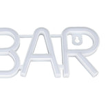 LED Neon Sign BAR Shape Design USB Or Battery Powered High Safety Widely Used Bar Neon Light for Bedroom Party Backyard White BAR