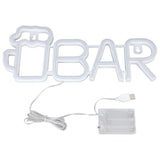 LED Neon Sign BAR Shape Design USB Or Battery Powered High Safety Widely Used Bar Neon Light for Bedroom Party Backyard Red BAR