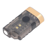 Mini LED Flashlight 1500LM Strong Magnet Base IPX5 Waterproof 500mAh Rechargeable with 365nm UV Lamp Keychain Flashlight for Outdoor Warning Detection