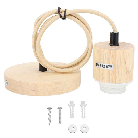 E27 Wooden Pendant Light Bulb Holder Vintage Lighting Accessory Wooden Ceiling Pendant Light Base Socket 220V In Australia - Darrahopens