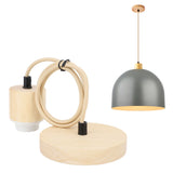 E27 Wooden Pendant Light Bulb Holder Vintage Lighting Accessory Wooden Ceiling Pendant Light Base Socket 220V