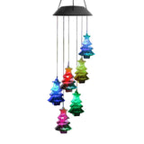 Christmas Solar Wind Chime Light Outdoor Solar Powered Waterproof LED Wind Chime Color Changing Light for Patio Garden Home In Australia - Darrahopens