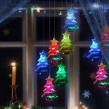 Christmas Solar Wind Chime Light Outdoor Solar Powered Waterproof LED Wind Chime Color Changing Light for Patio Garden Home In Australia - Darrahopens