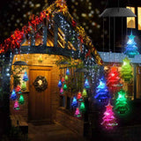 Christmas Solar Wind Chime Light Outdoor Solar Powered Waterproof LED Wind Chime Color Changing Light for Patio Garden Home In Australia - Darrahopens