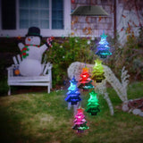 Christmas Solar Wind Chime Light Outdoor Solar Powered Waterproof LED Wind Chime Color Changing Light for Patio Garden Home