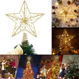 Christmas Tree Topper Star with LED String Light Glitter Christmas Tree Top Star Lamp for Christmas Home Decoration In Australia - Darrahopens
