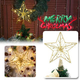 Christmas Tree Topper Star with LED String Light Glitter Christmas Tree Top Star Lamp for Christmas Home Decoration In Australia - Darrahopens