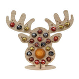 Christmas Advent Countdown Calendar Wooden Xmas Tree Deer Head Shaped Stand Chocolate Candy Display Stand with 24 Hole for Party Decoration In Australia - Darrahopens