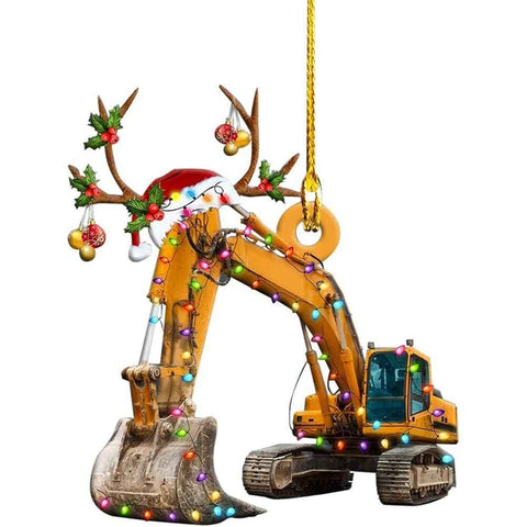 Christmas Tree Pendant Hanging Decoration Gift Personalized Fire Truck Vehicle Truck Boat Excavator Pendant In Australia - Darrahopens