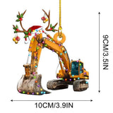 Christmas Tree Pendant Hanging Decoration Gift Personalized Fire Truck Vehicle Truck Boat Excavator Pendant In Australia - Darrahopens