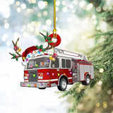 Christmas Tree Pendant Hanging Decoration Gift Personalized Fire Truck Vehicle Truck Boat Excavator Pendant In Australia - Darrahopens