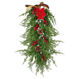Christmas Pine Branch Garland Winter Red Berries Mixed Pine Cones Christmas Hanging Pendant For Front Door Fireplaces Home In Australia - Darrahopens