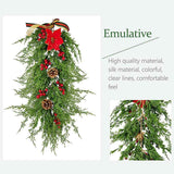 Christmas Pine Branch Garland Winter Red Berries Mixed Pine Cones Christmas Hanging Pendant For Front Door Fireplaces Home In Australia - Darrahopens