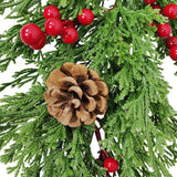 Christmas Pine Branch Garland Winter Red Berries Mixed Pine Cones Christmas Hanging Pendant For Front Door Fireplaces Home In Australia - Darrahopens