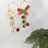 Christmas Ornaments with Bow Christmas Metal Bell Hanging Pendant Xmas Tree Door Hanger In Australia - Darrahopens