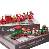 Christmas Wooden Four Section Small Train Christmas Tree Decoration The Perfect Xmas Themed Toy Gift