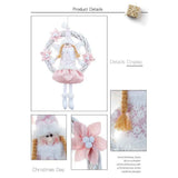 Christmas Cute Angel Rattan Ring Wreath Front Door Wreath Home Wall Hanging Pendant Holiday Decor In Australia - Darrahopens