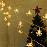 Christmas Snowflake Light 10 feet 20 LED Battery Operated Snowflakes String Lights Winter Fairy Lights Merry Christmas Decoration In Australia - Darrahopens