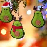 3Pcs Christmas Avocado Green Doll Pendant Christmas Tree Hanging Decoration For Home Door Window Felt Ornaments In Australia - Darrahopens