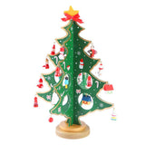 Desktop Christmas Tree Decoration Mini Wooden DIY Christmas Tree Ornaments Children Gift In Australia - Darrahopens