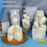 Portrait Aromatherapy Candle Molds Reusable DIY Couple Candle Mold Family Couple Silicone Mold In Australia - Darrahopens