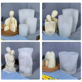Portrait Aromatherapy Candle Molds Reusable DIY Couple Candle Mold Family Couple Silicone Mold