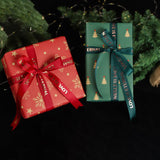 Christmas Kraft Wrapping Paper Christmas Elements Collection Double Sided Wrapping Paper Christmas Gift Box Decoration
