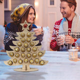Wooden Advent Calendar Christmas Chocolate Stand Christmas Ornaments Party Decoration Gifts