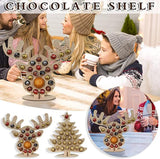Wooden Advent Calendar Christmas Chocolate Stand Christmas Ornaments Party Decoration Gifts