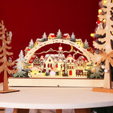 Christmas House LED Christmas Forest Scene Wooden Christmas Village for Shopping Mall Window Decorations In Australia - Darrahopens