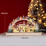 Christmas House LED Christmas Forest Scene Wooden Christmas Village for Shopping Mall Window Decorations In Australia - Darrahopens