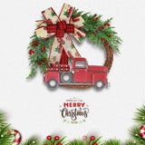Red Truck Christmas Wreath Fall Wreath for Front Door Decorations for Farmhouse Autumns Harvest Halloween Thanksgiving In Australia - Darrahopens