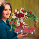 Red Truck Christmas Wreath Fall Wreath for Front Door Decorations for Farmhouse Autumns Harvest Halloween Thanksgiving In Australia - Darrahopens
