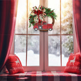 Red Truck Christmas Wreath Fall Wreath for Front Door Decorations for Farmhouse Autumns Harvest Halloween Thanksgiving In Australia - Darrahopens