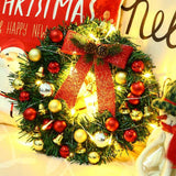 Xmas Wreath with 20 LED Lights and Bells Christmas Garland Light String Branch Lights for Living Room Fireplace and Windows In Australia - Darrahopens