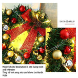 Xmas Wreath with 20 LED Lights and Bells Christmas Garland Light String Branch Lights for Living Room Fireplace and Windows In Australia - Darrahopens