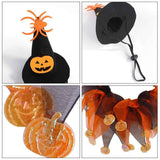Halloween Collar Hat Set For Pet Dog Cat Head Bone Pattern Hat Funny Cosplay Dress Up Decoration For Holiday Party
