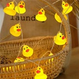 LED String Light Cute Mini Yellow Duck Animal Light String for Garden Terrace and Lawn Party Decoration In Australia - Darrahopens