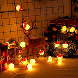 LED Christmas Light Christmas Snow Bear String Lights Home Decoration Lights for Gardens Terraces and Lawns